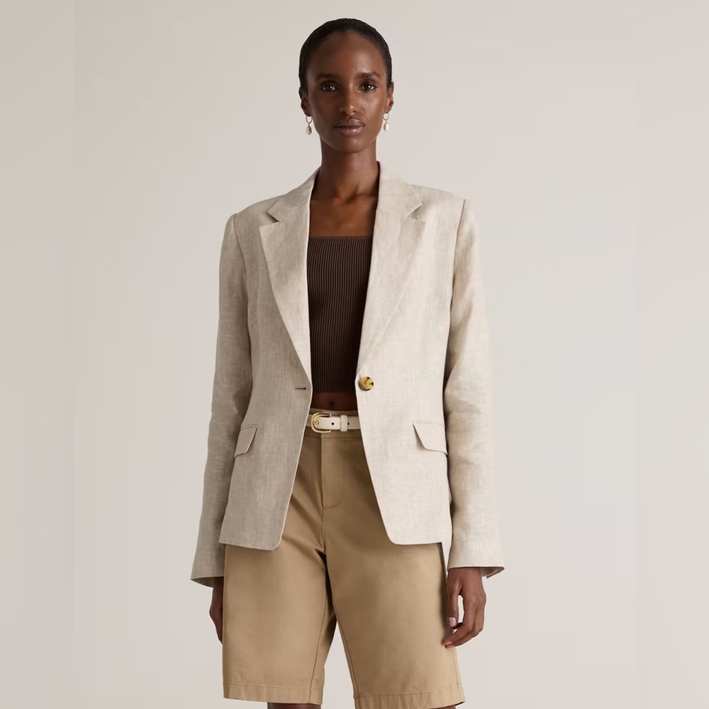 Quince 100% Linen Structured Blazer